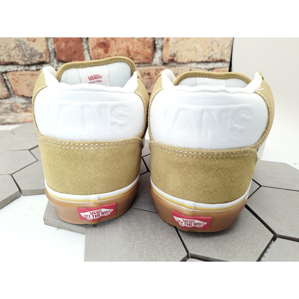 Vans Knu Mid Men 12 Khaki Gum Chunky 90s Skater Shoes Timberland Wheat Color - Picture 6 of 9